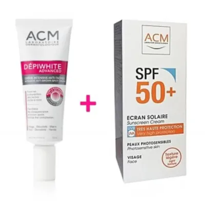 ACM PACK DEPIWHITE ADVANCE 40ML+CREME SOLAIRE SPF50+ 40ML