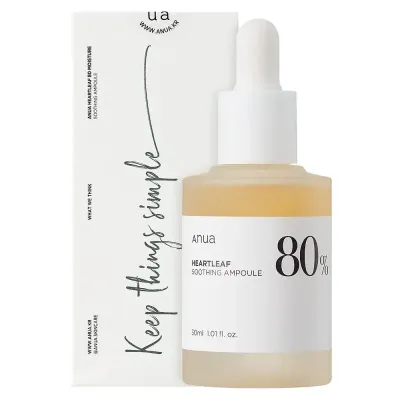 ANUA HEARTLEAF 80 MOISTURE SOOTHING AMPOULE 80% 30ML