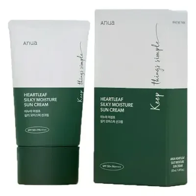 ANUA HEARTLEAF SILKY MOISTURE SUN CREAM SPF50+ PA++++ 50ML