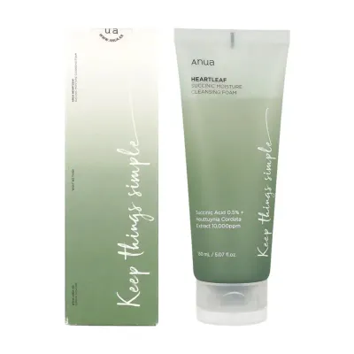 ANUA HEARTLEAF SUCCINIC MOISTURE CLEANSING FOAM 150ML