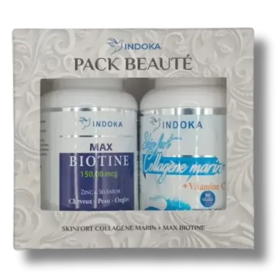 INDOKA PACK BEAUTE COLLAGENE MARIN + MAX BIOTINE