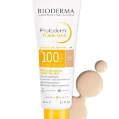 BIODERMA PHOTODERM FLUID MAX SPF100 TEXTURE HYDRATANTE TEINTE TRES CLAIRE 40ML
