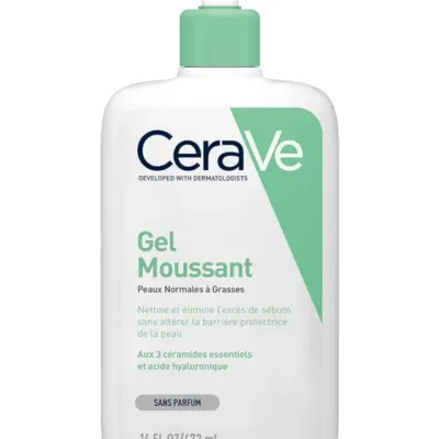 CERAVE GEL MOUSSANT PEAUX NORMALES A GRASSES SANS PARFUM 473 ML