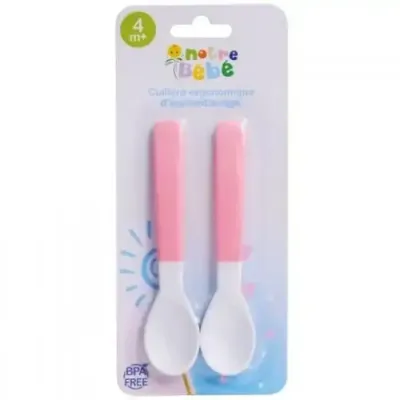 NOTRE BEBE CUILLERES ERGONOMIQUES D'APPRENTISSAGE +4M