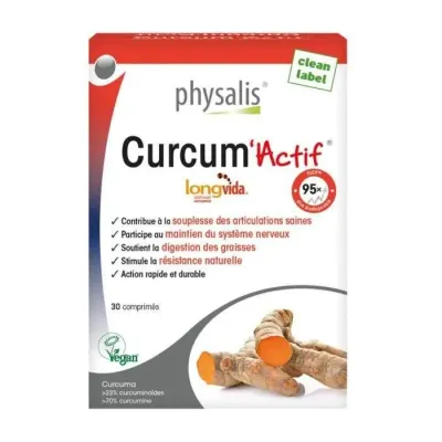 PHYSALIS CURCUM'ACTIF 30 COMPRIMÉS