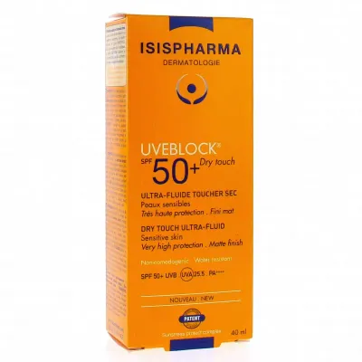 ISISPHARMA UVEBLOCK 50+ DRY TOUCH ULTRA FLUIDE TOUCHER SEC 40ML